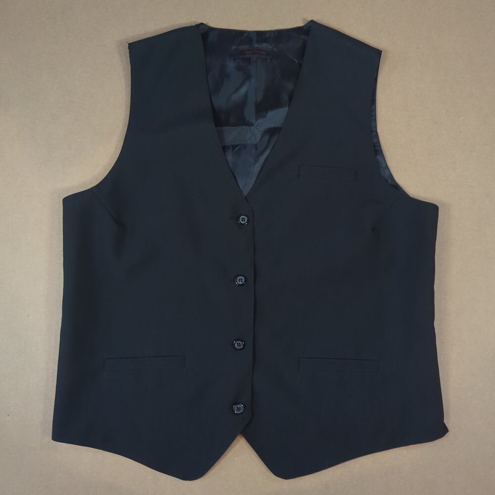 Kyle Thomas Men’s Black Suit Vest Waistcoat Formal Dark Academia Size L